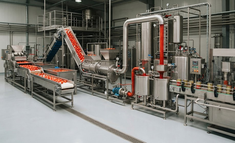 Tomato Puree, Paste or Sauce Processing Line